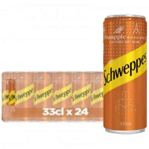 Schweppes pineapple can 33cl by 24